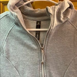 90 Degree by Reflex zip up thick gray sweatshirt